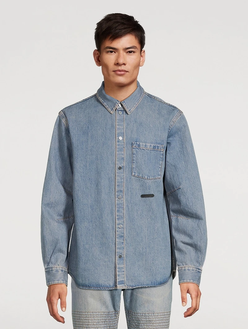 Curved Classic Denim Shirt