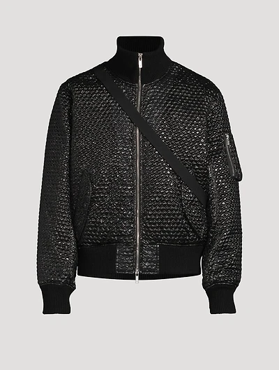 Seatbelt Bubble Wrap Bomber Jacket