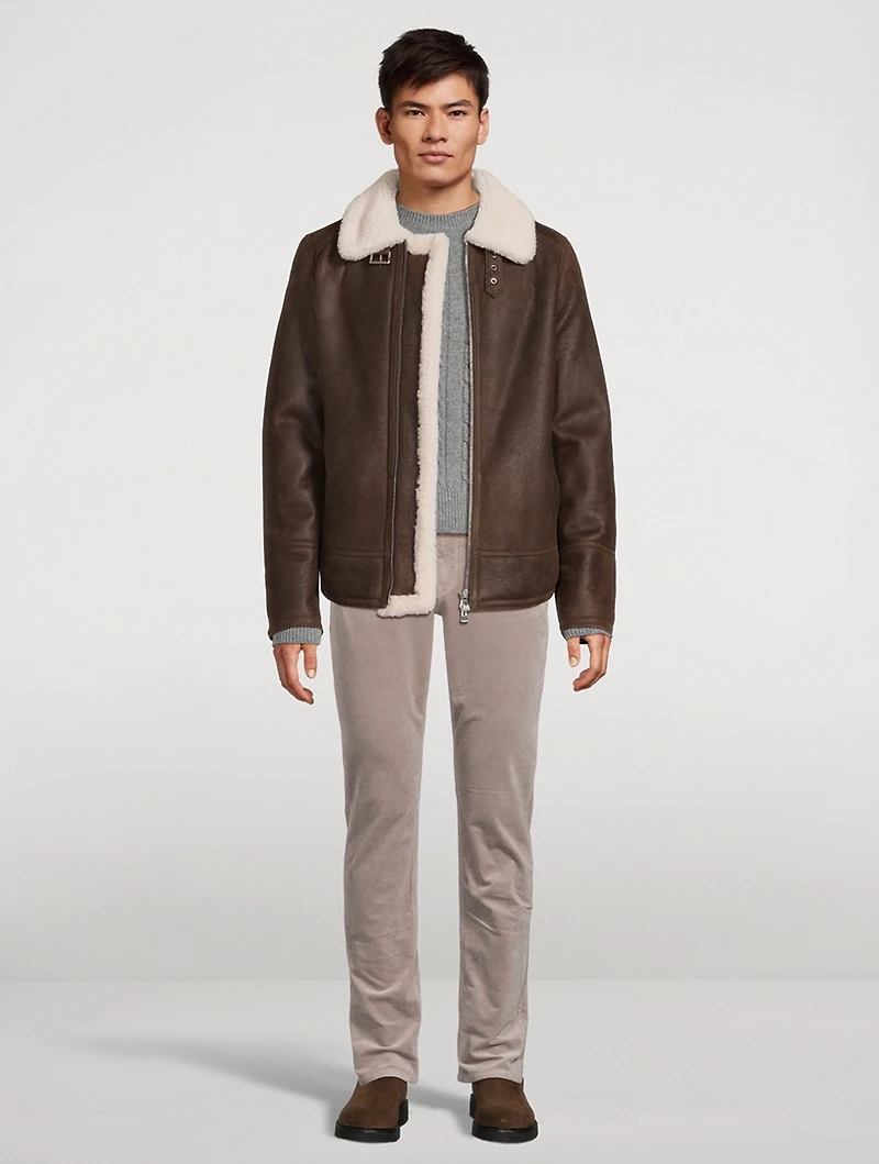 Kane Shearling Bomber Jacket