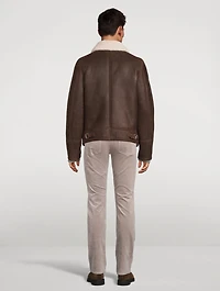 Kane Shearling Bomber Jacket