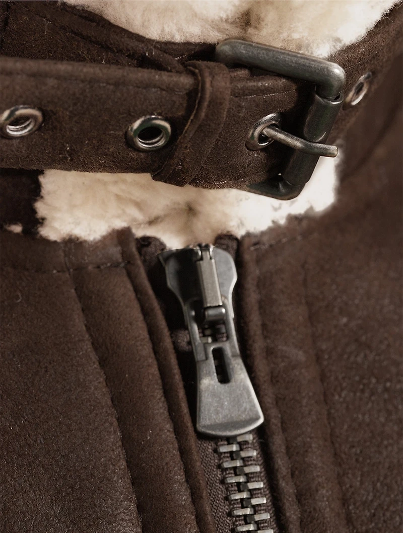 Kane Shearling Bomber Jacket