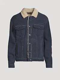 Leary Suede Denim Shearling Jacket