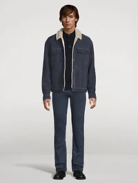 Leary Suede Denim Shearling Jacket