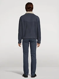 Leary Suede Denim Shearling Jacket