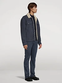 Leary Suede Denim Shearling Jacket