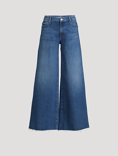 The Swisher Sneak Fray Wide-Leg Jeans