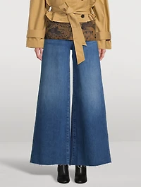 The Swisher Sneak Fray Wide-Leg Jeans