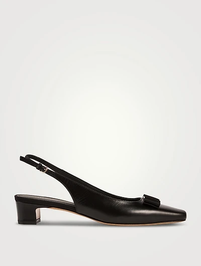 Leather Slingback Pumps