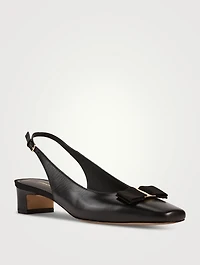 Leather Slingback Pumps