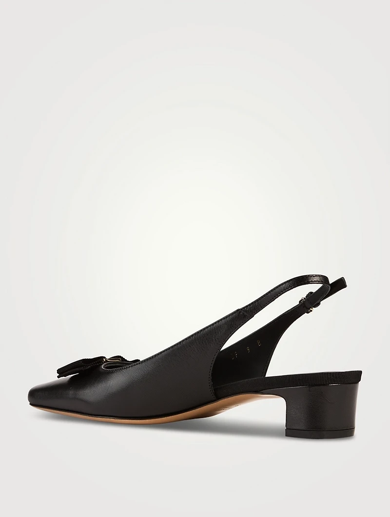 Leather Slingback Pumps