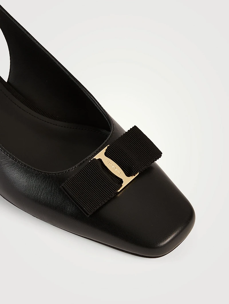 Leather Slingback Pumps
