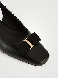 Leather Slingback Pumps