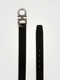 Gancini Leather Reversible Belt
