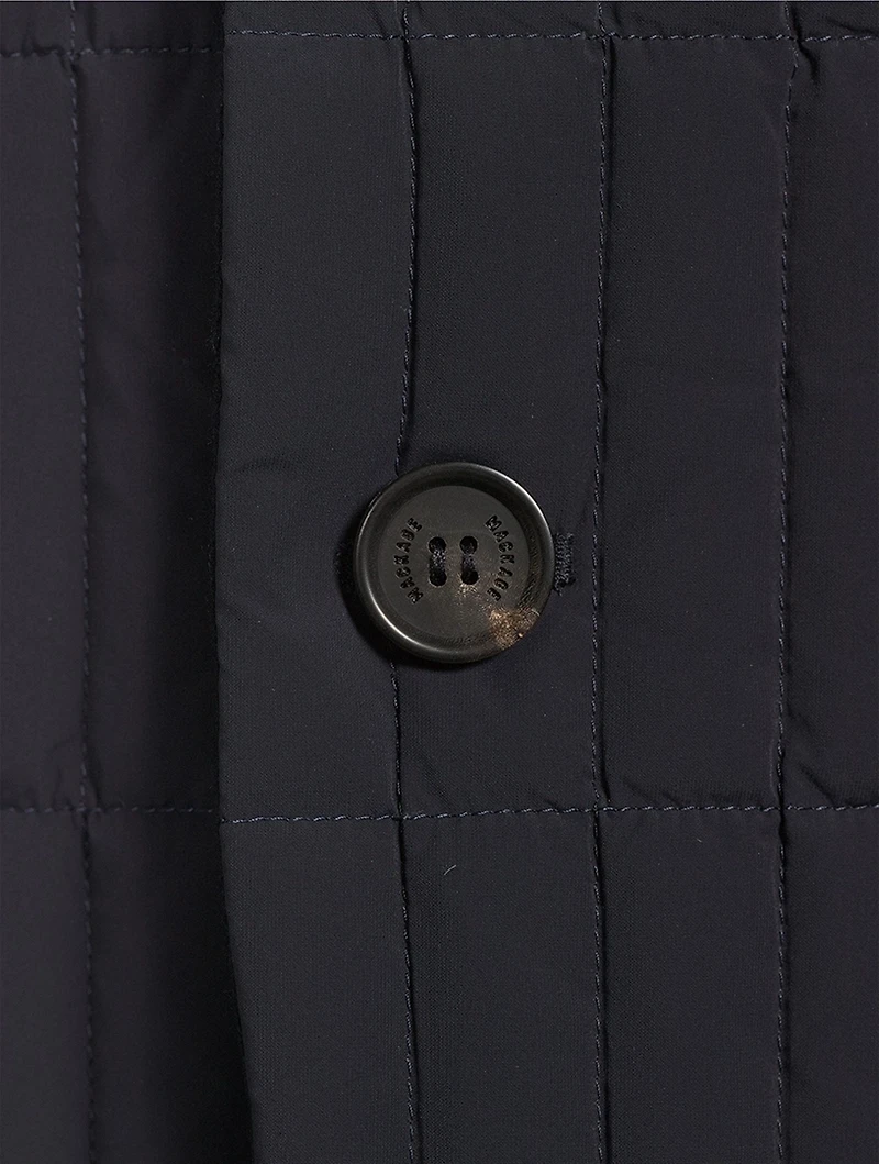 John Mixed-Media Vertical Quilt Blazer