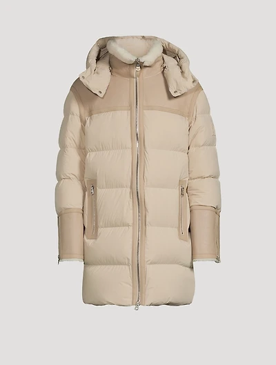 Nicholas Mixed-Media Shearling Down Parka