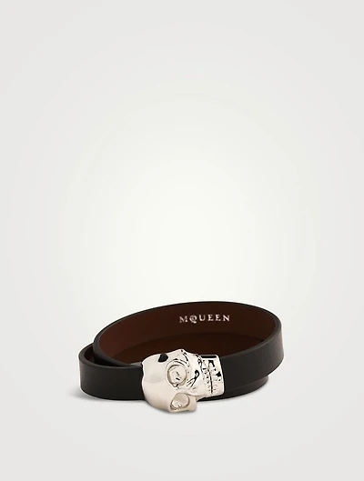 Leather Skull Bracelet