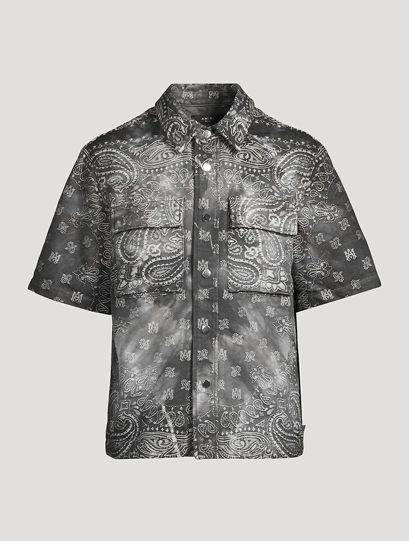 Tie-Dye Bandana Short-Sleeve Shirt