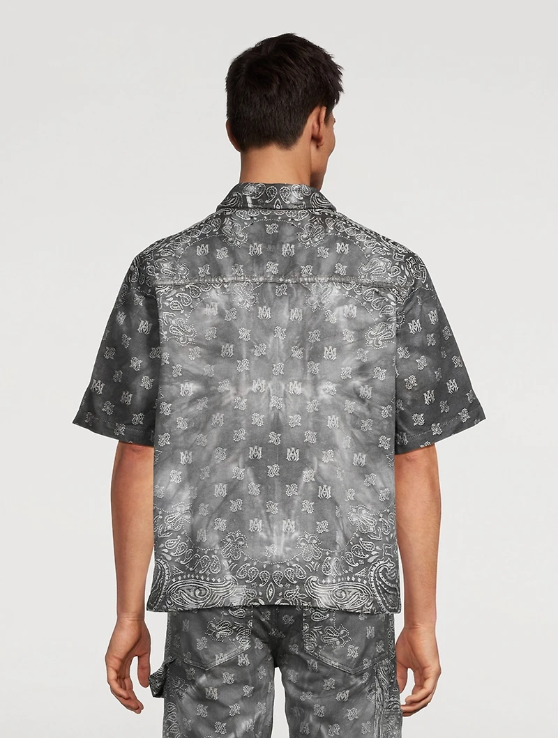 Tie-Dye Bandana Short-Sleeve Shirt