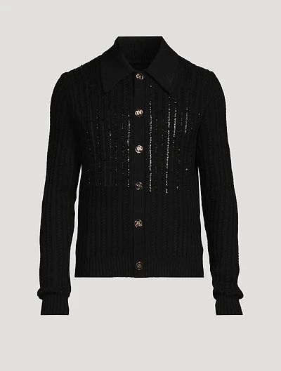 Wool Long-Sleeve Polo