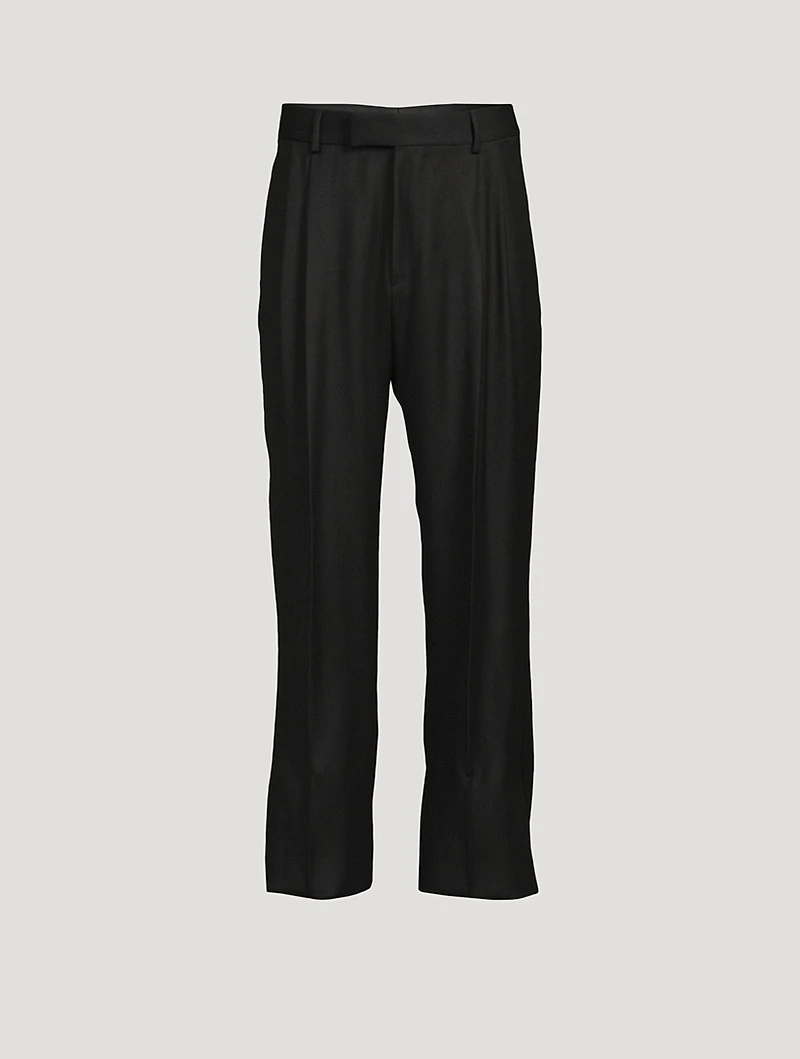 Double-Pleated Relaxed Pants