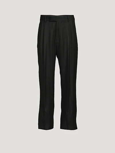 Double-Pleated Relaxed Pants