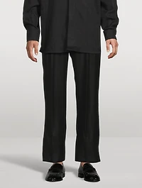 Double-Pleated Relaxed Pants