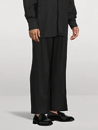 Double-Pleated Relaxed Pants