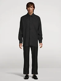 Double-Pleated Relaxed Pants