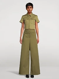 Cotton Gabardine Military Shirt