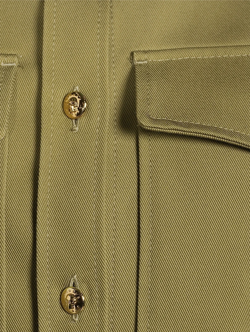 Cotton Gabardine Military Shirt