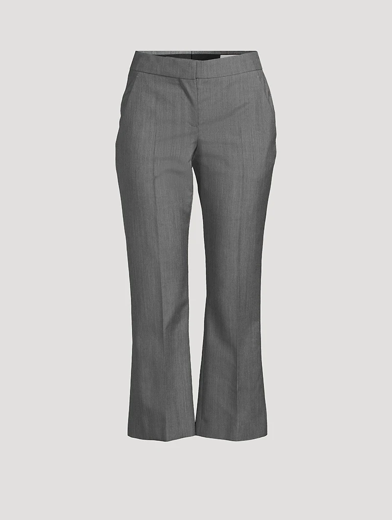 Wool Mohair Kick Flare Trousers