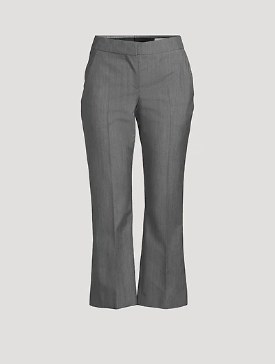 Wool Mohair Kick Flare Trousers