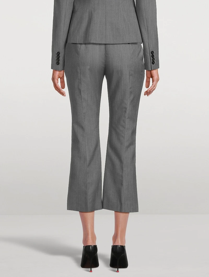 Wool Mohair Kick Flare Trousers