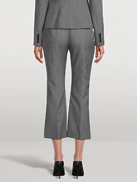 Wool Mohair Kick Flare Trousers