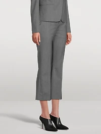 Wool Mohair Kick Flare Trousers