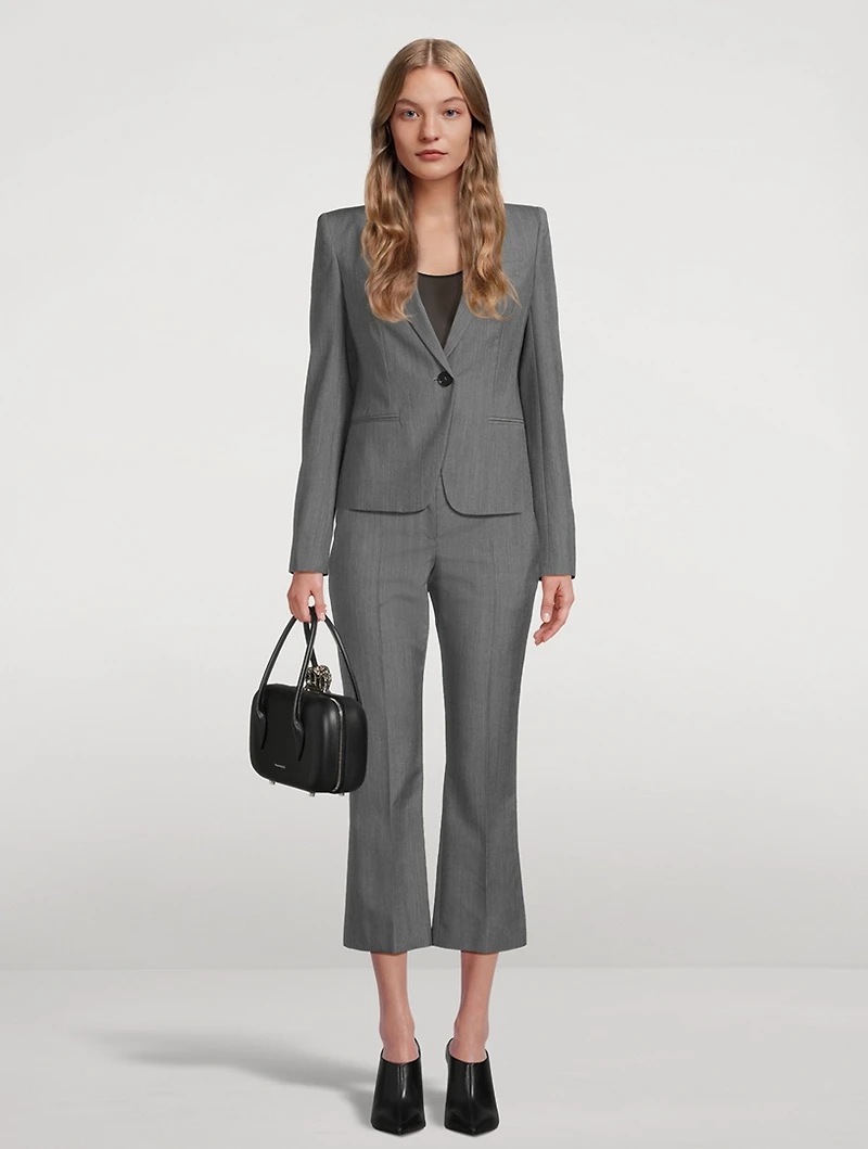 Wool Mohair Kick Flare Trousers