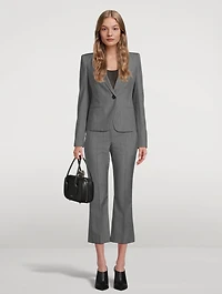 Wool Mohair Kick Flare Trousers