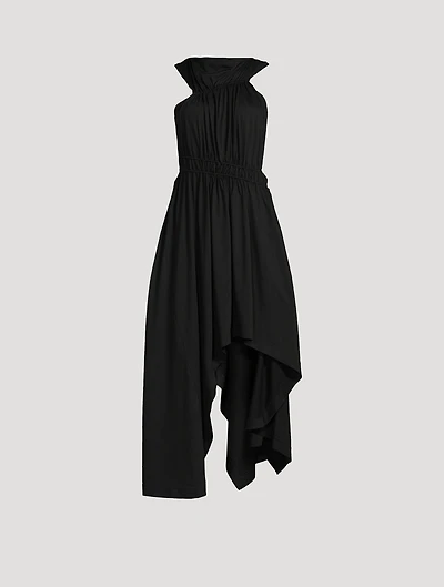 Scrunch Jersey Midi Dress