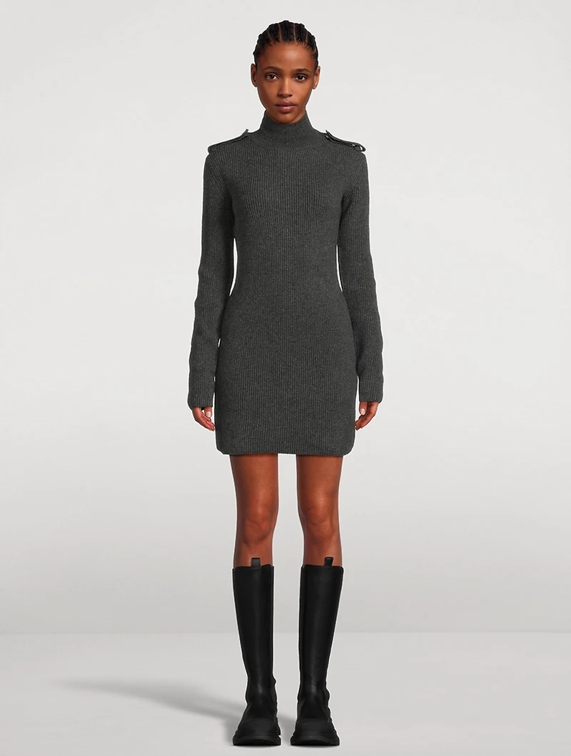 Rib-Knit Mini Dress