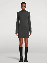 Rib-Knit Mini Dress