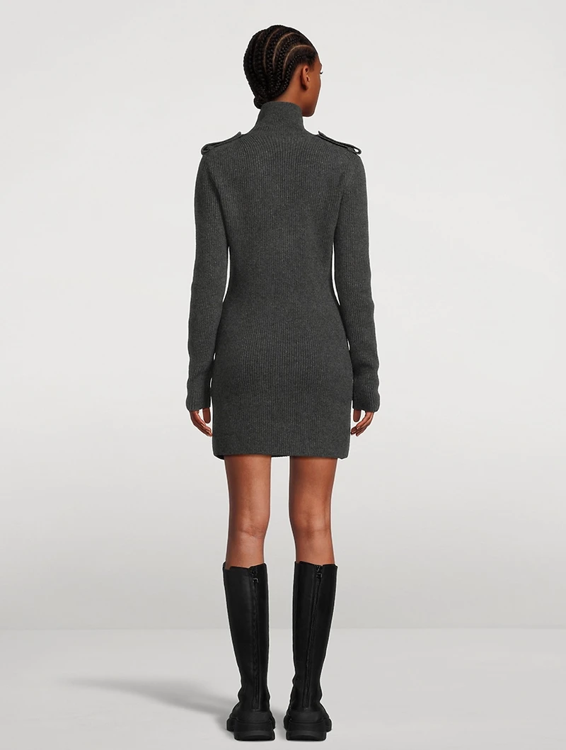 Rib-Knit Mini Dress