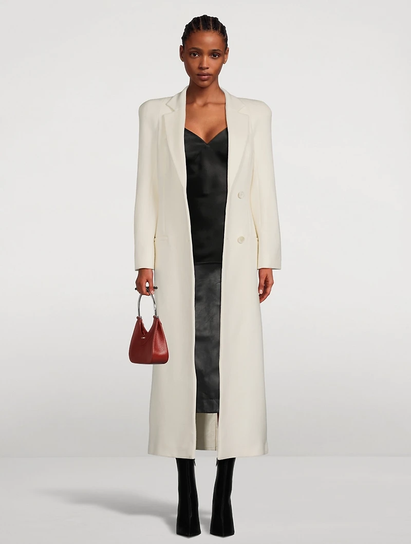 Double-Breasted Wool Cashmere Coat
