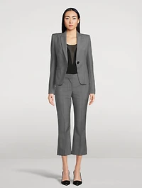 Wool Mohair One-Button Blazer