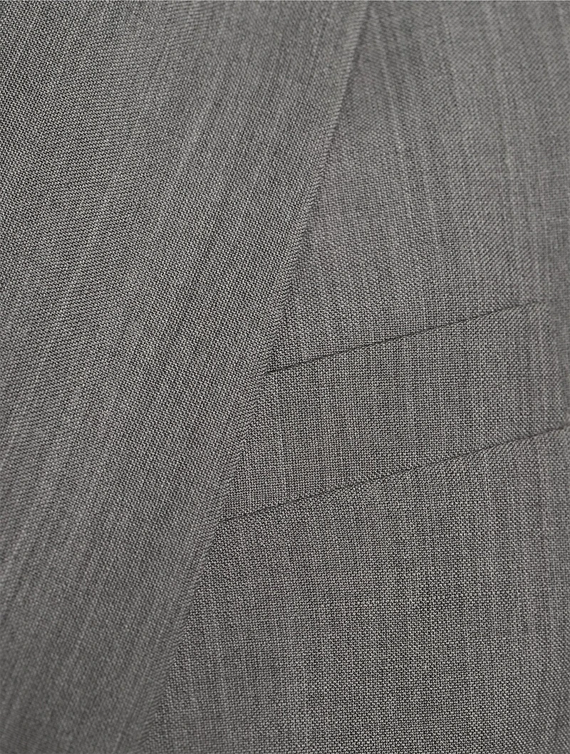 Wool Mohair One-Button Blazer