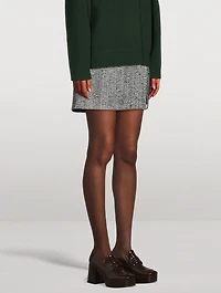 Herringbone Mini Skirt