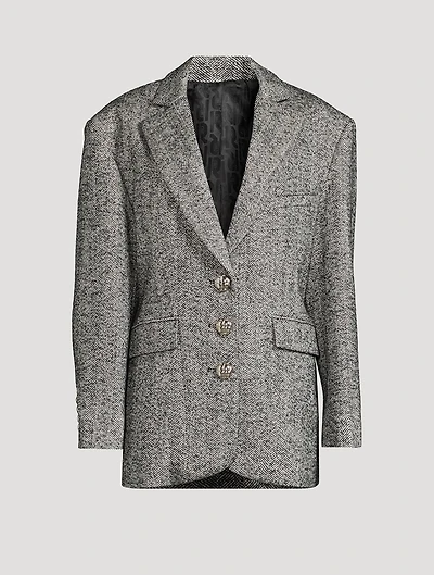 Herringbone Oversized Blazer