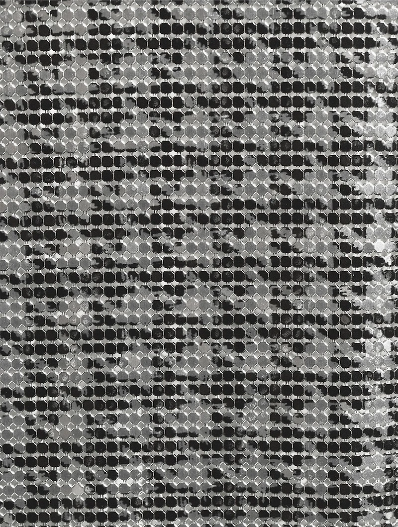 Metal Mesh Houndstooth Mini Dress