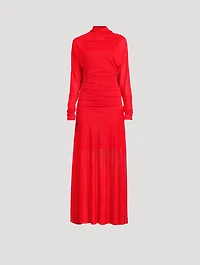 Paula Sheer Crêpe Jersey Maxi Dress