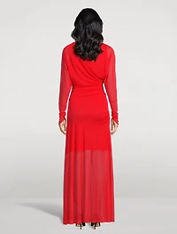 Paula Sheer Crêpe Jersey Maxi Dress