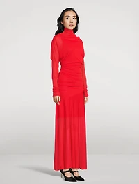 Paula Sheer Crêpe Jersey Maxi Dress